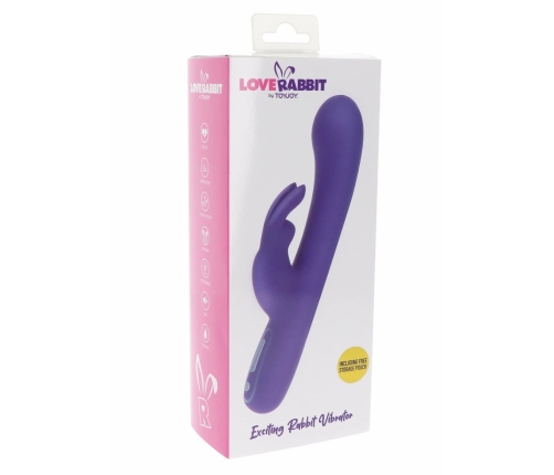 Love Rabbit Exciting Rabbit Vibrator Silicone 7 Modes USB Pink