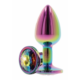 TOYJOY Twilight Booty Jewel Medium Aluminium Plug with Rainbow Gem