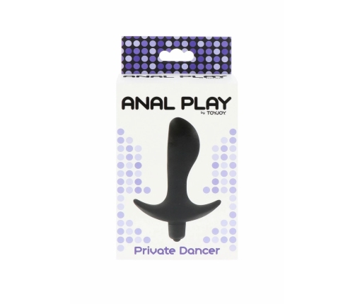 TOYJOY Private Dancer Silicone Vibrating Plug with Flared Base Black