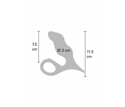 TOYJOY Bum Buster Silicone Anal Plug with Retrieval Loop Black