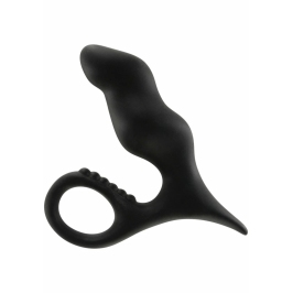TOYJOY Bum Buster Silicone Anal Plug with Retrieval Loop Black