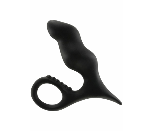 TOYJOY Bum Buster Silicone Anal Plug with Retrieval Loop Black