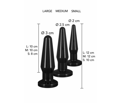 TOYJOY Best Butt Buddies Set - 3-Piece TPE Anal Plug Collection