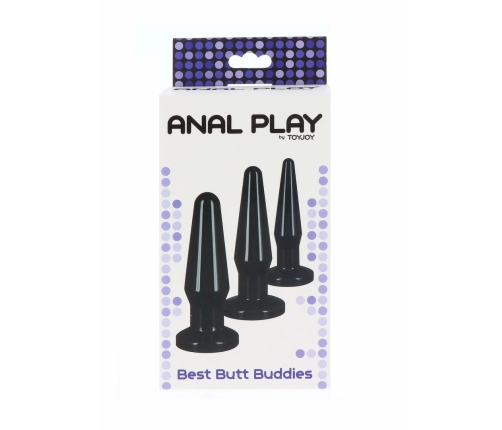 TOYJOY Best Butt Buddies Set - 3-Piece TPE Anal Plug Collection