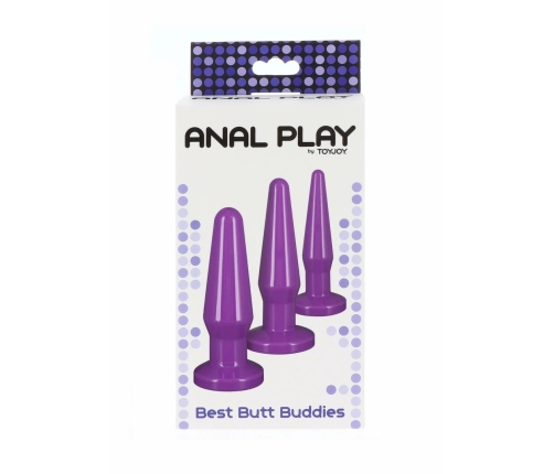 TOYJOY Best Butt Buddies Set - 3-Piece TPE Anal Plug Collection