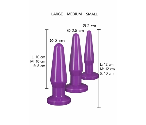 TOYJOY Best Butt Buddies Set - 3-Piece TPE Anal Plug Collection