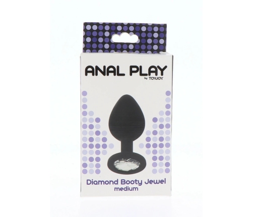 TOYJOY Diamond Booty Jewel Medium Silicone Plug with Gem Accent