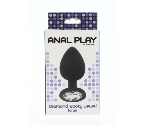 TOYJOY Diamond Booty Jewel Large Silicone Plug with Gemstone Accent