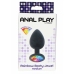 TOYJOY Rainbow Booty Jewel Medium Silicone Plug with Multicolor Gem