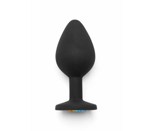 TOYJOY Rainbow Booty Jewel Medium Silicone Plug with Multicolor Gem