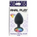 TOYJOY Rainbow Booty Jewel Large Silicone Plug with Multicolor Gem