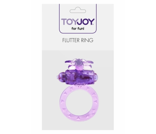 Flutter Ring Vibrating Silicone Intimate Device Black Adjustable