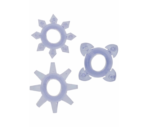 Tickle C-Rings Set - Flexible TPR, 3 Sizes, Smooth & Textured Design