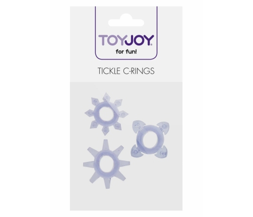 Tickle C-Rings Set - Flexible TPR, 3 Sizes, Smooth & Textured Design