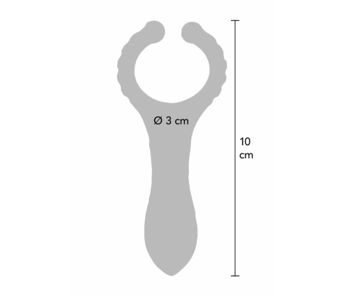 Vibrating Clit-Stim C-Ring by Dream Toys - Silicone, Textured, Black