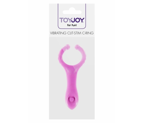 Vibrating Clit-Stim C-Ring by Dream Toys - Silicone, Textured, Black