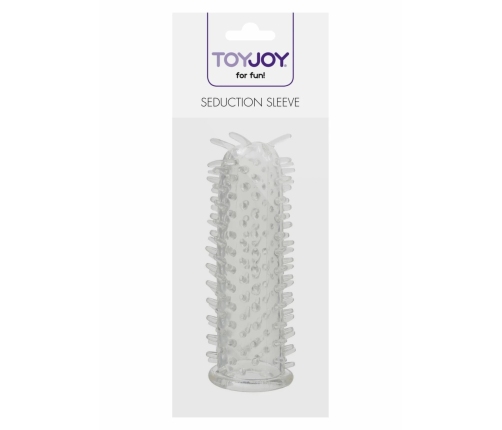 Seduction Sleeve TPR Textured Intimate Extension Transparent