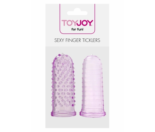 Sexy Finger Ticklers TPR Finger Sleeve with Textured Surface Clear