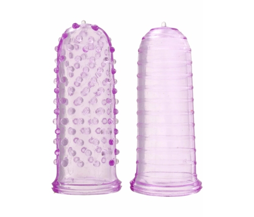 Sexy Finger Ticklers TPR Finger Sleeve with Textured Surface Clear