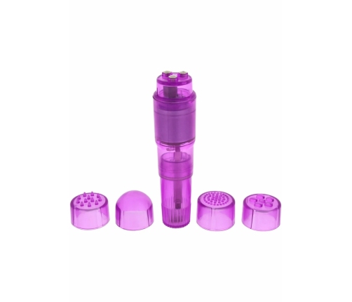 Pocket Rocket Compact Multi-Texture Intimate Device 4 Caps