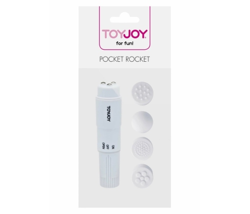 Pocket Rocket Compact Multi-Cap Intimate Stimulator 4 Textures