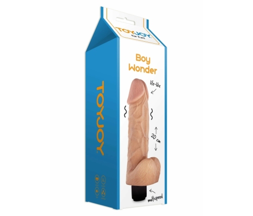 Boy Wonder Vibrating Model 20 cm - Multi-Speed Intimate Device
