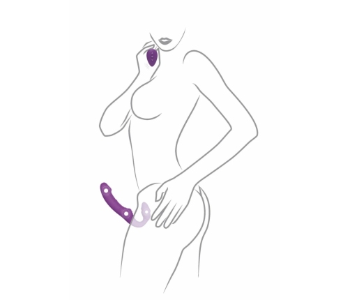 Nymphea Strapless Vibrating Couple Device, Remote, Silicone, USB, Pink