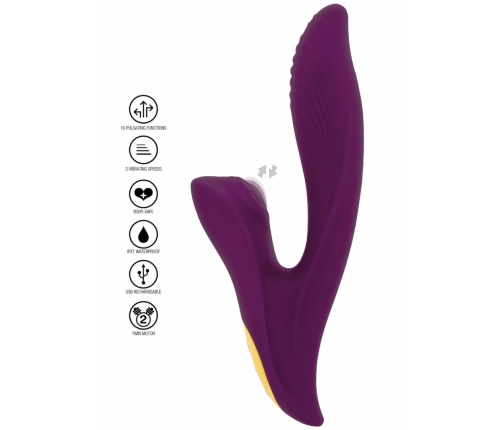 Athena Tapping Sensation Vibrator Dual Motor Silicone Waterproof
