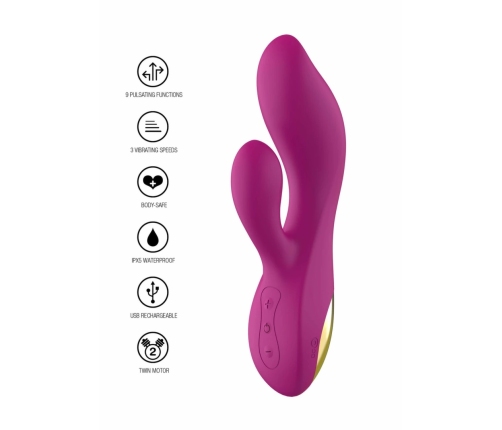 TOYJOY Freya Rumble Vibrator Designer Edition Twin Motor Pink