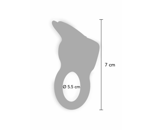 Eos The Rabbit C-Ring Twin Motor Silicone Intimate Ring, Black