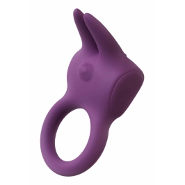 Eos The Rabbit C-Ring Twin Motor Silicone Intimate Ring, Black