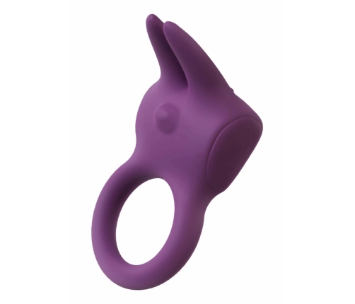 Eos The Rabbit C-Ring Twin Motor Silicone Intimate Ring, Black