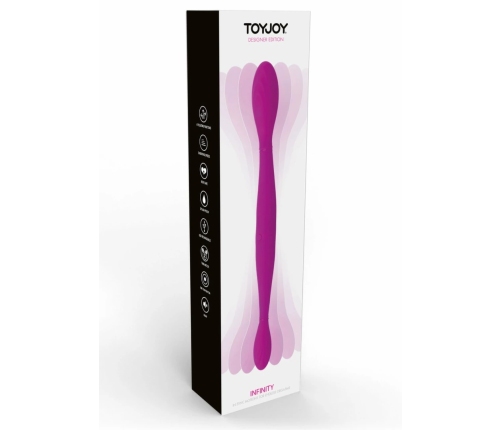 TOYJOY Infinity Double Flexible Silicone Intimate Device, USB, Purple