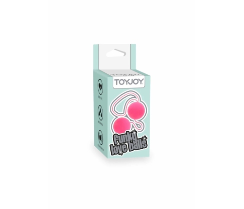 ToyJoy Funky Love Balls Silicone Weighted Intimate Trainer Pink 8713221328250
