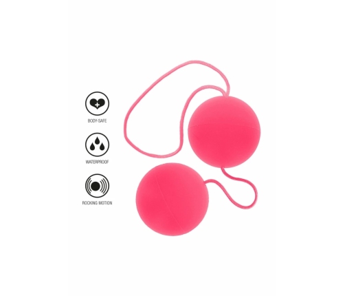 ToyJoy Funky Love Balls Silicone Weighted Intimate Trainer Pink 8713221328250