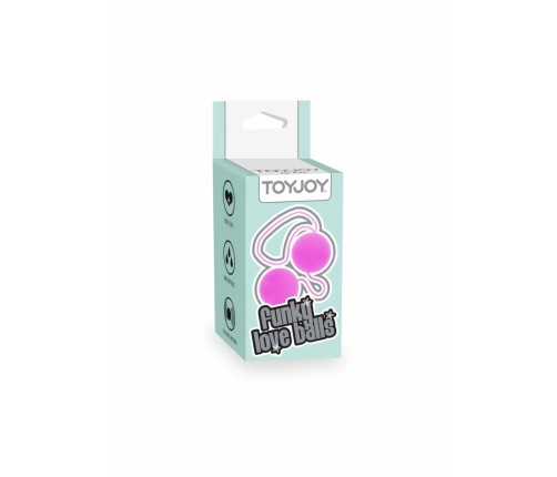 ToyJoy Funky Love Balls Vibrant Silicone Duo Sphere Pink 8713221328281