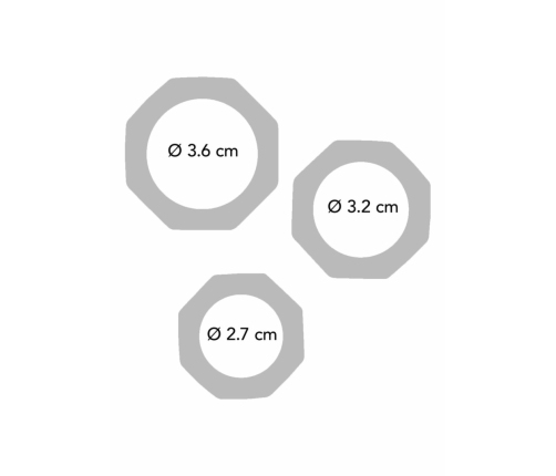 TOYJOY Power Halo C-Ring Set Silicone Adjustable 3 Sizes Black