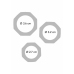 TOYJOY Power Halo C-Ring Set Silicone Adjustable 3 Sizes Black