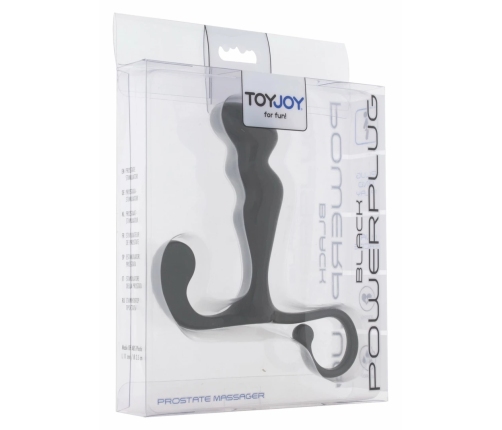 ToyJoy Power Plug Prostate Massager Black Ergonomic Silicone Design