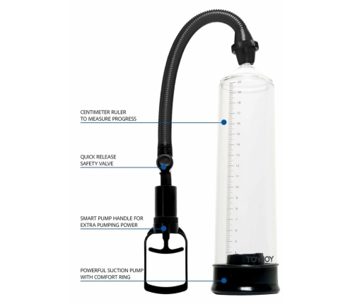 ToyJoy Power Pump Vacuum Enhancement System with Pressure Gauge Black