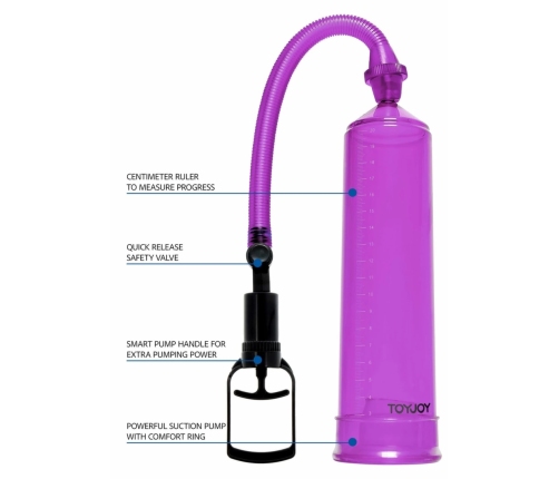 ToyJoy Power Pump Vacuum System for Enhanced Performance, Transparent, Large Size