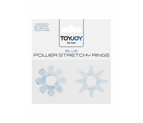 TOYJOY Power Stretchy Rings Set 2 pcs TPE Flexible Waterproof Black