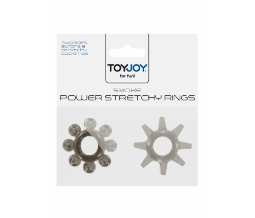 TOYJOY Power Stretchy Rings Set 2 pcs Flexible TPE Black
