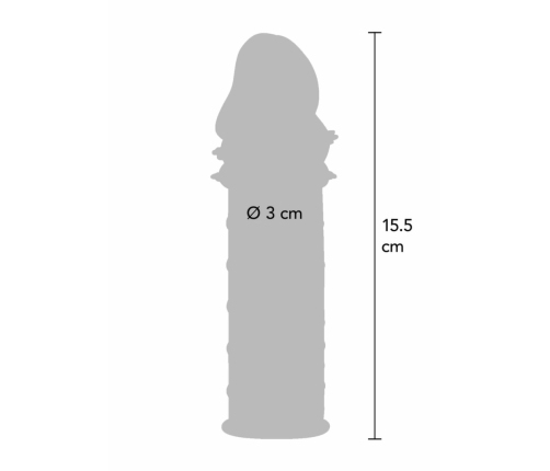 TOYJOY Power Stud Sleeve Transparent TPE Anatomical Extension Cover