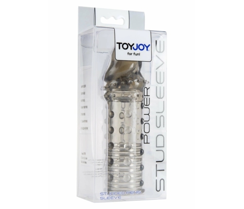 TOYJOY Power Stud Sleeve Transparent TPE Anatomical Extension 1-Size