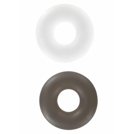 ToyJoy Stud Rings 2 pcs Adjustable Silicone Support Set Black