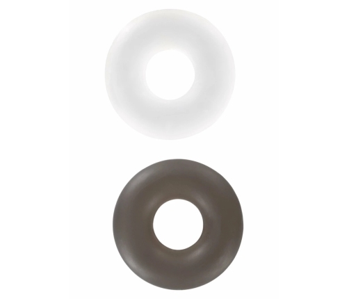 ToyJoy Stud Rings 2 pcs Adjustable Silicone Support Set Black