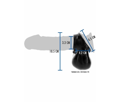 TOYJOY Manpower Ring System with Scrotum Support TPR Transparent