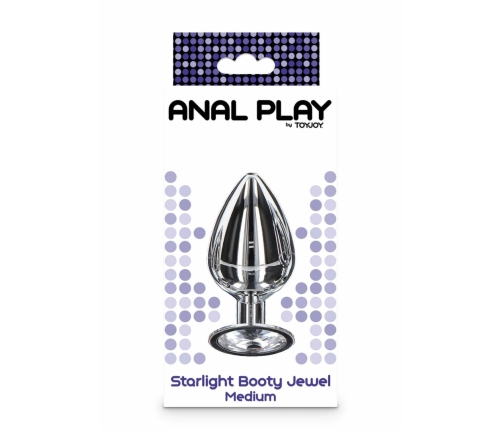 TOYJOY Starlight Booty Jewel Medium Aluminium Plug with Gemstone Accent