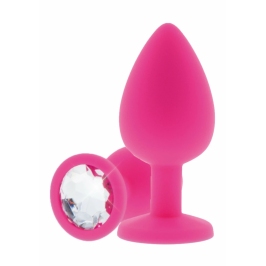 TOYJOY Diamond Booty Jewel Medium Silicone Plug with Gem Accent